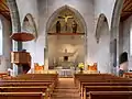 church interior towards the altar