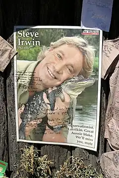 Tributes left in Steve Irwin's memory the day after his death