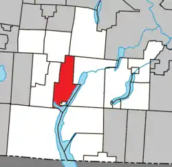 Location within Memphrémagog RCM