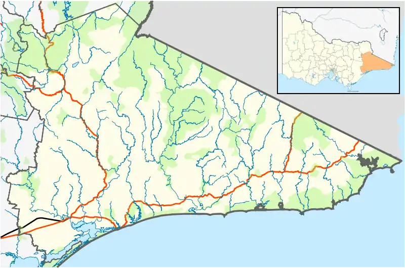 Anglers Rest is located in Shire of East Gippsland