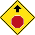 (W3-1) Stop Sign ahead