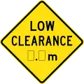 (W4-8) Low Clearance ahead