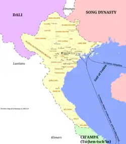 Territories of the Đại Việt (Lý dynasty) in 1085