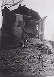 Destroyed building on „Tsaritsa Yoanna“ blvd.