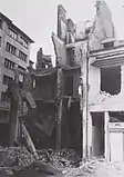 Destroyed building on „Tsaritsa Yoanna“ blvd.