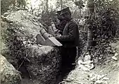 Loading a pair of Cellerier mortars.