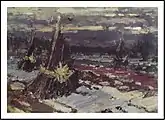 Stacks of Bean Stalks (Lat. Pupu statiņi) 1957