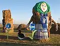 Image 8Decorated bales of hay on the road to Turov