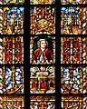 Stained-glass Bach church window (detail)