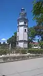 Miniature Lighthouse Sculpture at the Main Crossroad