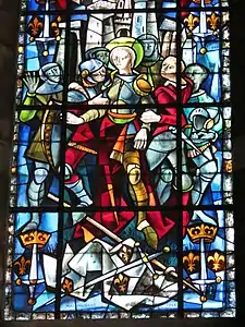 Detail of Chapel of Saint-Joan-of-Arc window, south transept  20th century)