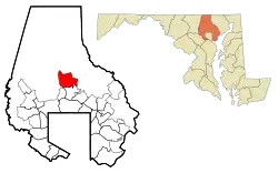 Location of Cockeysville, Maryland