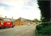 A former work shed in Banbury's Tramway Estate, opposite Morrison's supermarket in 2011. It is now used by Lazercraft, Wacky Wardrobe and Swan Foundry. It was built in about 1880 and was part of the former Britannia Works complex.