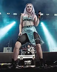 Skye Sweetnam of Sumo Cyco performing in 2019