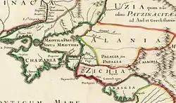 Map showing Zichia.