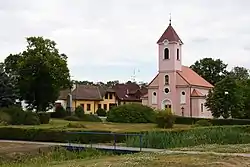 Centre of Bantice with the Chapel of the Assumption of the Virgin Mary