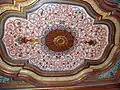 Painted wooden ceiling.