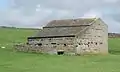 Traditional stone barn with outshut and livestock enclosure between Arkle Gill and Punchard Beck, about 2 miles (3.2&nbsp;km) north-west of Langthwaite