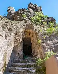 Old steps leading to a cave-house