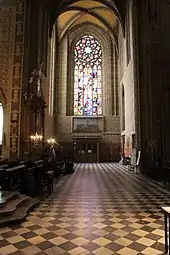 South part of the transept - The rose window.