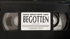 Scan of the labeled topside of a VHS tape