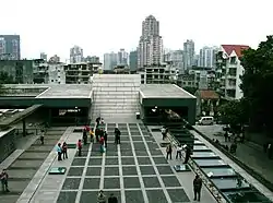 The former church room, photographed from the first floor of the facade.