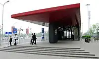 Beitucheng station for Lines 8 and 10, which along with the Capital Airport Express, opened on July&nbsp;19, 2008.
