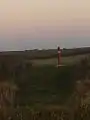 Belarus - Lithuania border landmark near Buchyany village in Belarus