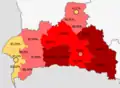 Belarusians in the region.mw-parser-output .legend{page-break-inside:avoid;break-inside:avoid-column}.mw-parser-output .legend-color{display:inline-block;min-width:1.25em;height:1.25em;line-height:1.25;margin:1px 0;text-align:center;border:1px solid black;background-color:transparent;color:black}.mw-parser-output .legend-text{}&nbsp;&nbsp;>95%.mw-parser-output .legend{page-break-inside:avoid;break-inside:avoid-column}.mw-parser-output .legend-color{display:inline-block;min-width:1.25em;height:1.25em;line-height:1.25;margin:1px 0;text-align:center;border:1px solid black;background-color:transparent;color:black}.mw-parser-output .legend-text{}&nbsp;&nbsp;90—95%.mw-parser-output .legend{page-break-inside:avoid;break-inside:avoid-column}.mw-parser-output .legend-color{display:inline-block;min-width:1.25em;height:1.25em;line-height:1.25;margin:1px 0;text-align:center;border:1px solid black;background-color:transparent;color:black}.mw-parser-output .legend-text{}&nbsp;&nbsp;85—90%.mw-parser-output .legend{page-break-inside:avoid;break-inside:avoid-column}.mw-parser-output .legend-color{display:inline-block;min-width:1.25em;height:1.25em;line-height:1.25;margin:1px 0;text-align:center;border:1px solid black;background-color:transparent;color:black}.mw-parser-output .legend-text{}&nbsp;&nbsp;<85%
