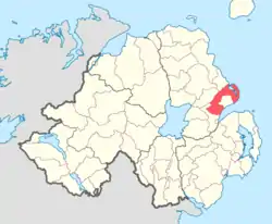 Location of Belfast Lower, County Antrim, Northern Ireland