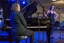 O'Hooley (seated, left) at Musicport 2014