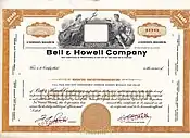 Specimen stock certificate