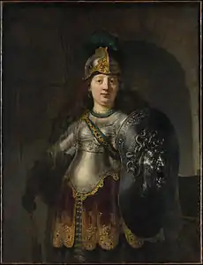 Rembrandt's Bellona now in the Metropolitan Museum of Art