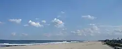 The Atlantic Ocean shoreline at Belmar