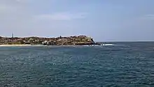 Ben Buckler, from the south. The Bondi Sewer Vent can be seen behind the beach area.
