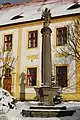 Plague column in front of the rectory