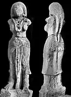 Possible statue of the goddess Lakshmi, also associated with the Bhagavat cult.