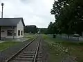 Pockau-Lengefeld station, siding on the south side (2016)