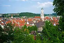 Blick auf die Dächer der Innenstadt