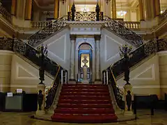 The main staircase with a bust of King John VI