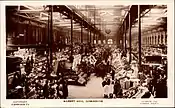 The interior, on an undated Lilywhite postcard. The roof-supporting columns can be seen.