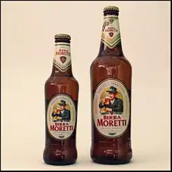 Birra Moretti bottled at 33cl and 66cl