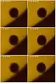 The black drop effect in 2004, in moments of "bad" seeing (left) and "good" seeing (right).