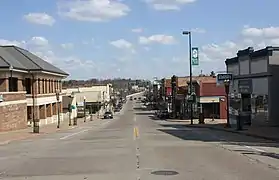 Looking east in downtown Black River Falls