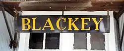 Disused railroad sign, Blackey, Kentucky
