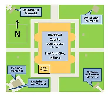 diagram of courthouse grounds