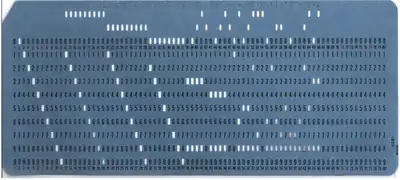 Punch card, early digital storage