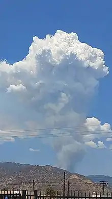 Bobcat Fire just after ignition, above Azusa, CA, Sept 6, 2020 at 1259 PM