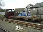 MoD flat wagon with crane