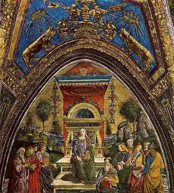Image 9Arithmetics. Pinturikkyo's list. Borgia's apartments. 1492 — 1495. Rome, Vatican palaces (from History of arithmetic)